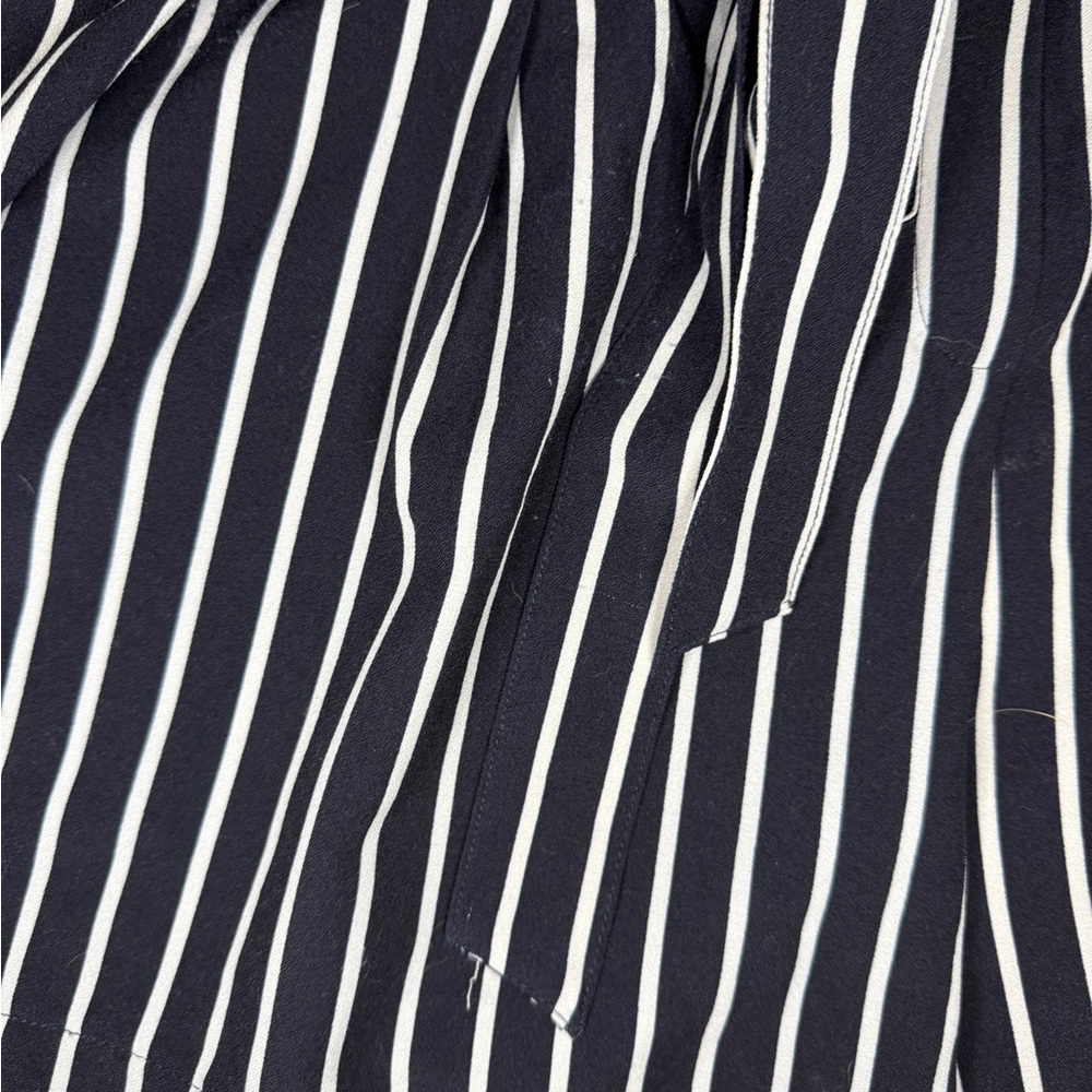 Navy Striped Tie Front Shorts | Casual Summer Shorts - Picture 4 of 4